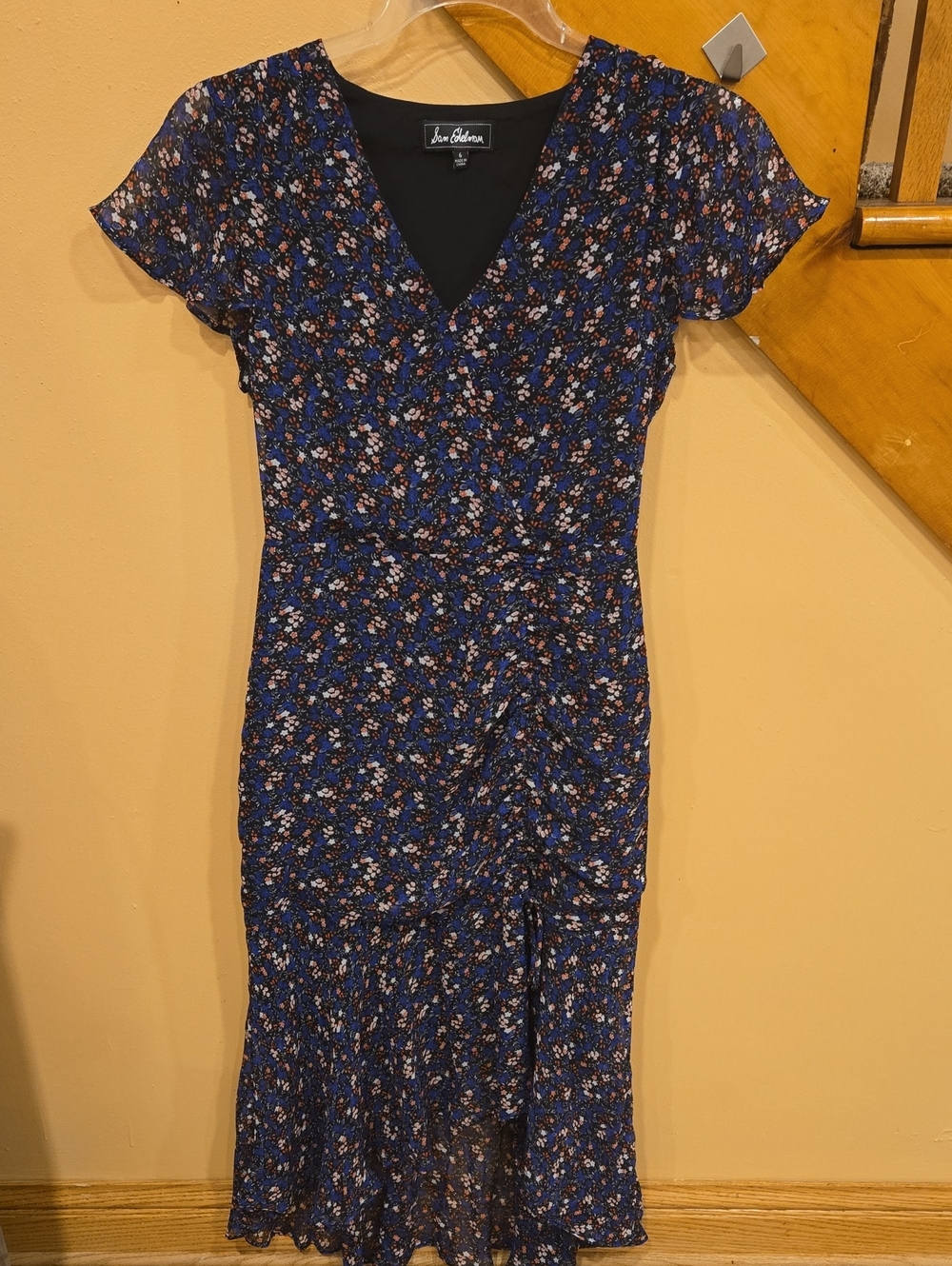 Sam Edelman Blue Floral Midi Dress